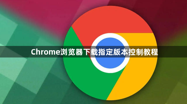 Chrome浏览器下载指定版本控制教程1