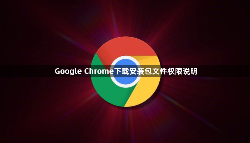 Google Chrome下载安装包文件权限说明1
