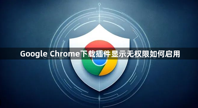 Google Chrome下载插件显示无权限如何启用1
