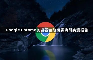 Google Chrome浏览器自动填表功能实测报告1