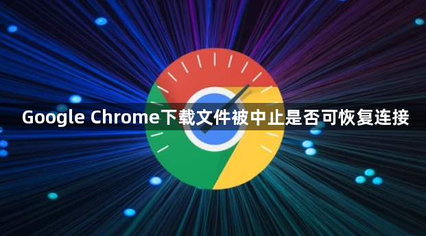 Google Chrome下载文件被中止是否可恢复连接1