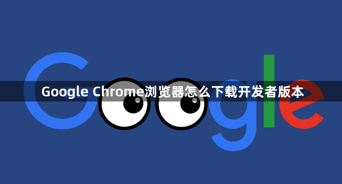 Google Chrome浏览器怎么下载开发者版本1