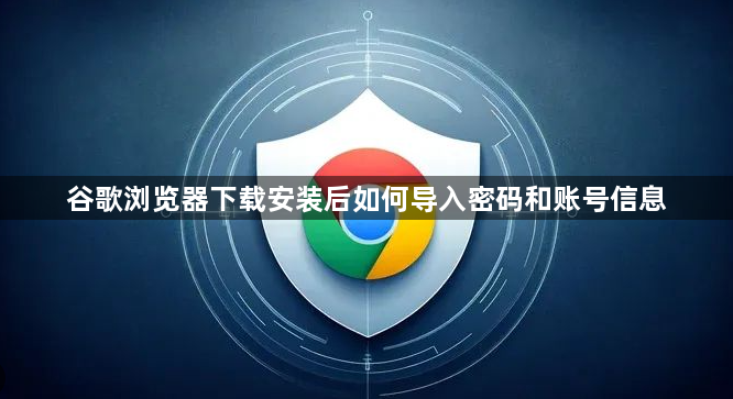 谷歌浏览器下载安装后如何导入密码和账号信息1