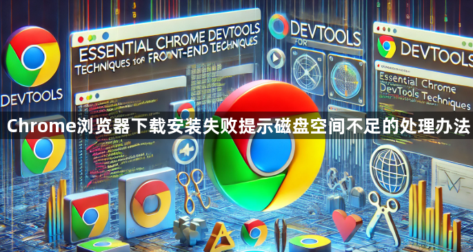 Chrome浏览器下载安装失败提示磁盘空间不足的处理办法1