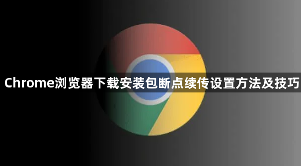 Chrome浏览器下载安装包断点续传设置方法及技巧1