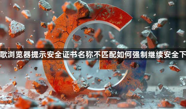 谷歌浏览器提示安全证书名称不匹配如何强制继续安全下载1