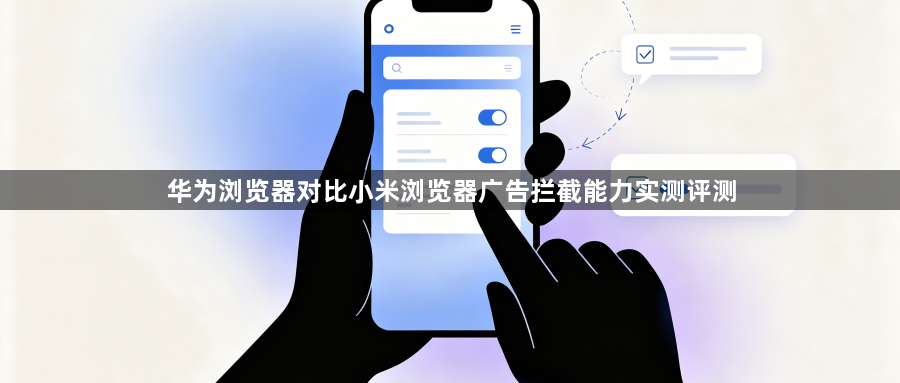 华为浏览器对比小米浏览器广告拦截能力实测评测1