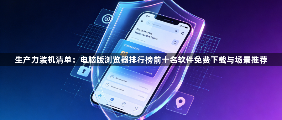 生产力装机清单：电脑版浏览器排行榜前十名软件免费下载与场景推荐1