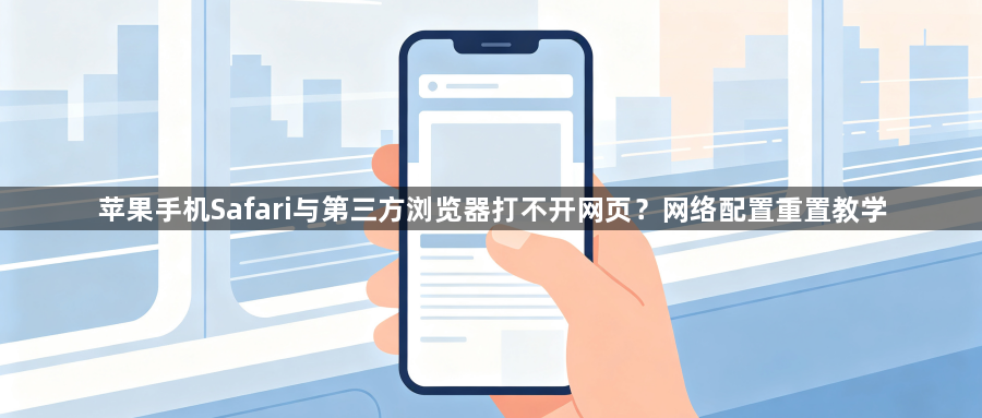 苹果手机Safari与第三方浏览器打不开网页？网络配置重置教学1