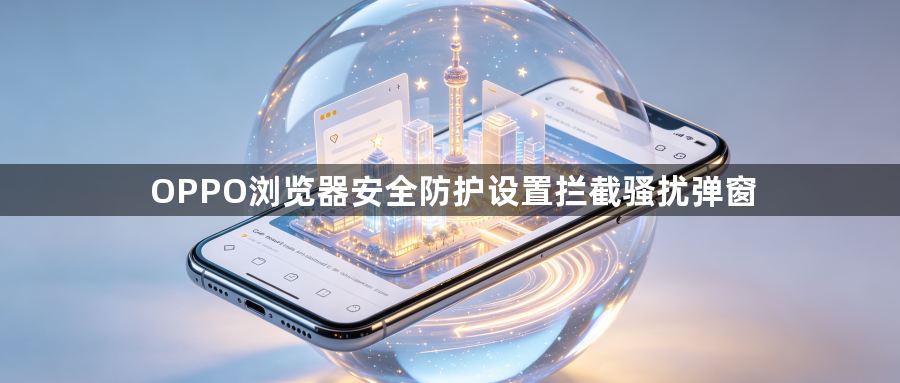 OPPO浏览器安全防护设置拦截骚扰弹窗1
