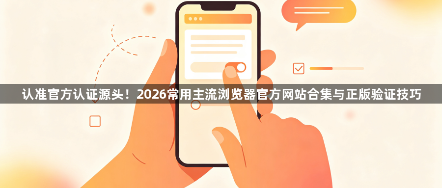 认准官方认证源头！2026常用主流浏览器官方网站合集与正版验证技巧1
