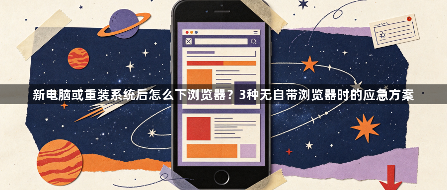 新电脑或重装系统后怎么下浏览器？3种无自带浏览器时的应急方案1