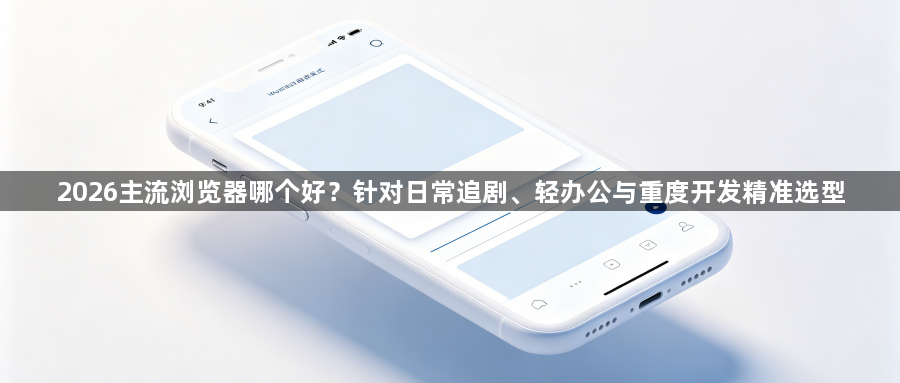 2026主流浏览器哪个好？针对日常追剧、轻办公与重度开发精准选型1