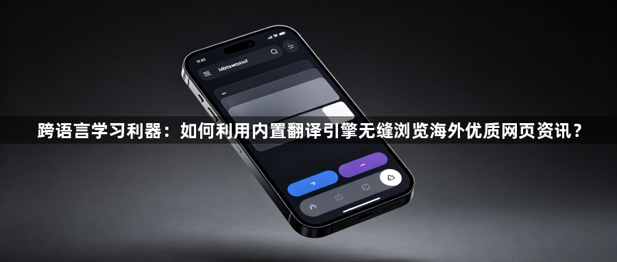 跨语言学习利器：如何利用内置翻译引擎无缝浏览海外优质网页资讯？1