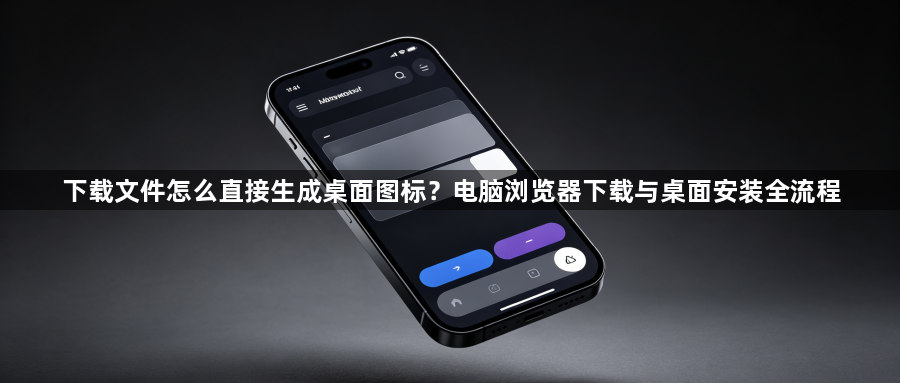 下载文件怎么直接生成桌面图标?电脑浏览器下载与桌面安装全流程1