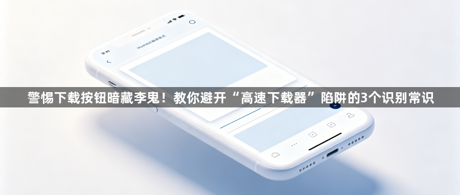 警惕下载按钮暗藏李鬼！教你避开“高速下载器”陷阱的3个识别常识1