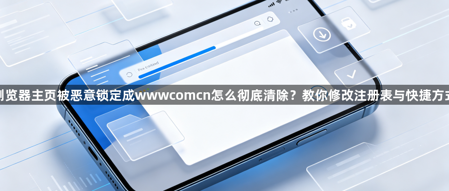 浏览器主页被恶意锁定成wwwcomcn怎么彻底清除？教你修改注册表与快捷方式1