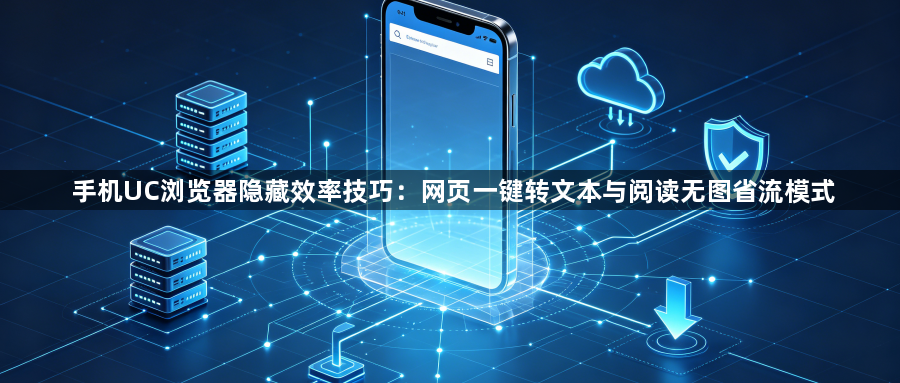 手机UC浏览器隐藏效率技巧：网页一键转文本与阅读无图省流模式1