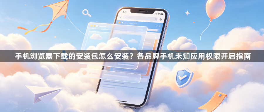 手机浏览器下载的安装包怎么安装？各品牌手机未知应用权限开启指南1