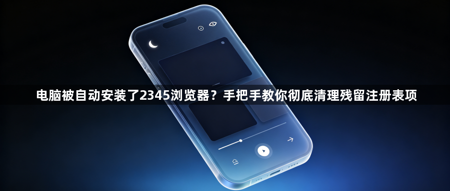 电脑被自动安装了2345浏览器？手把手教你彻底清理残留注册表项1