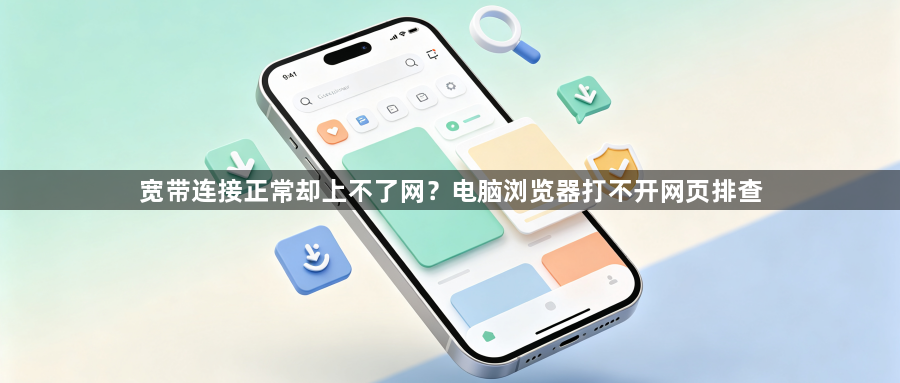 宽带连接正常却上不了网？电脑浏览器打不开网页排查1